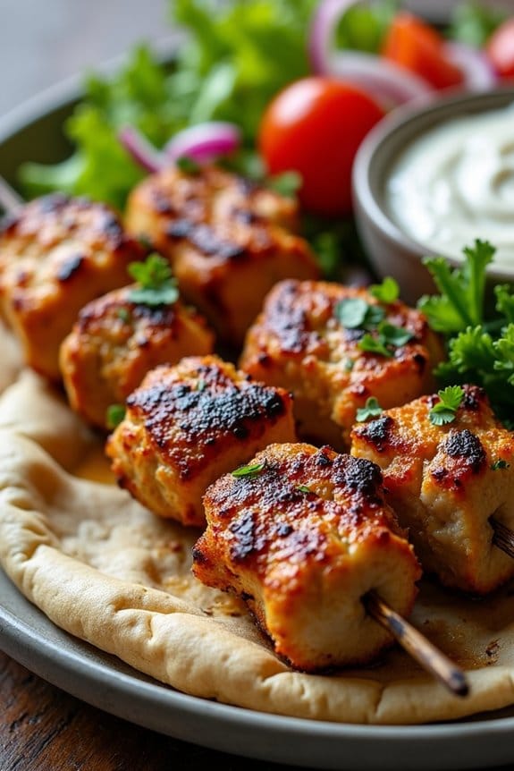 ground chicken souvlaki delight