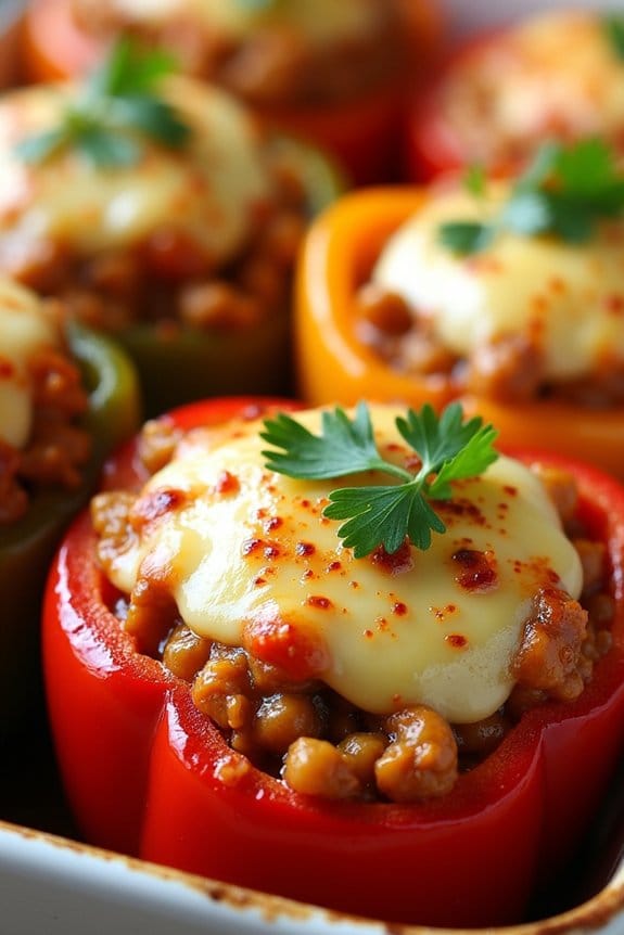 ground chicken stuffed peppers