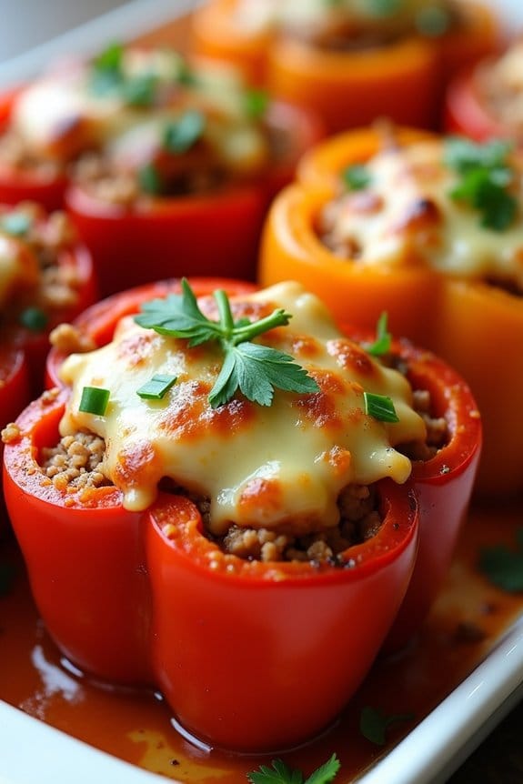 ground chicken stuffed peppers