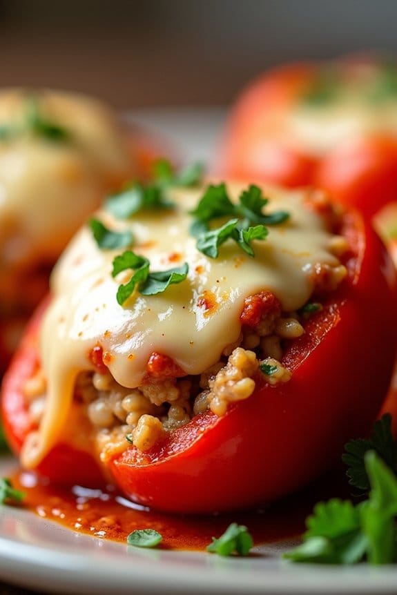 ground chicken stuffed peppers