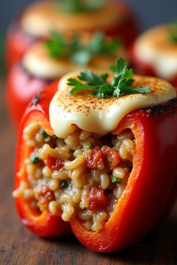 ground chicken stuffed peppers