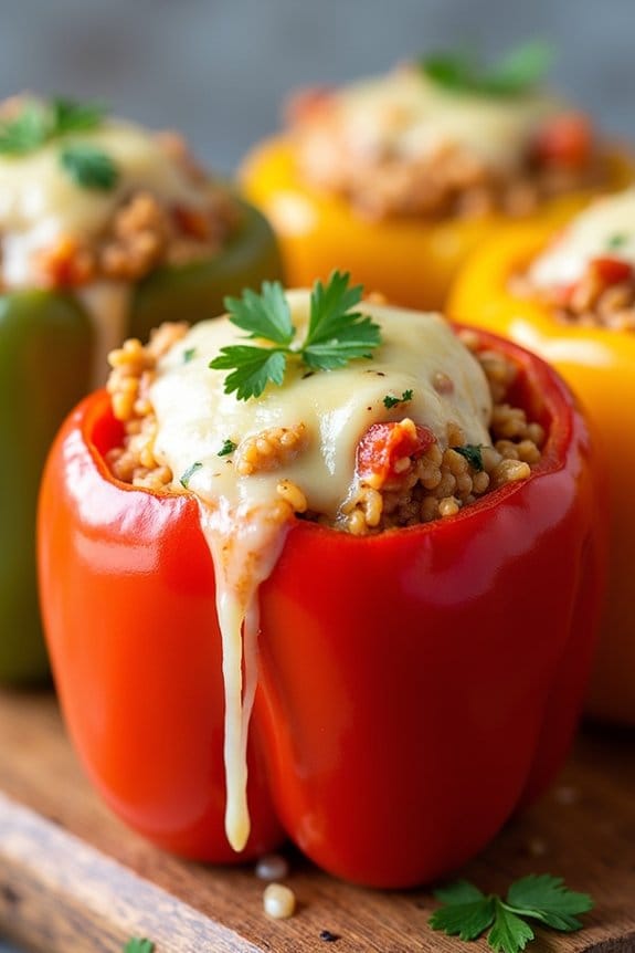 ground chicken stuffed peppers
