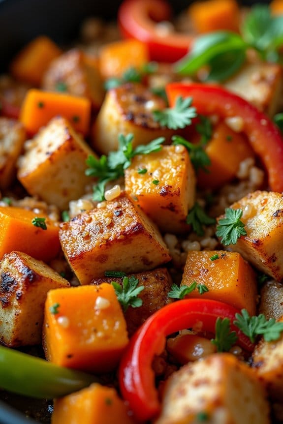 ground chicken sweet potato skillet