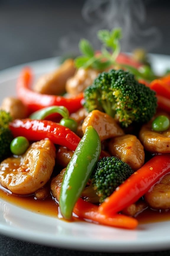 ground chicken vegetable stir fry