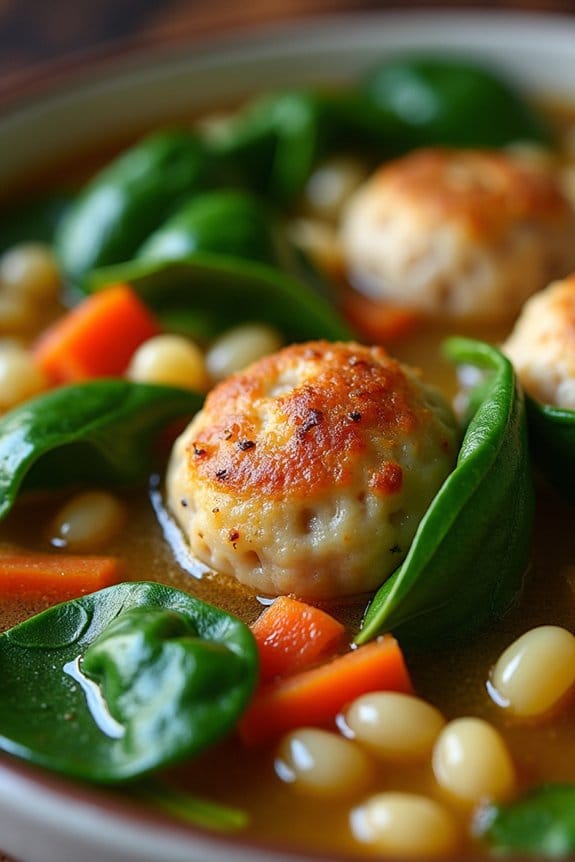 ground chicken wedding soup