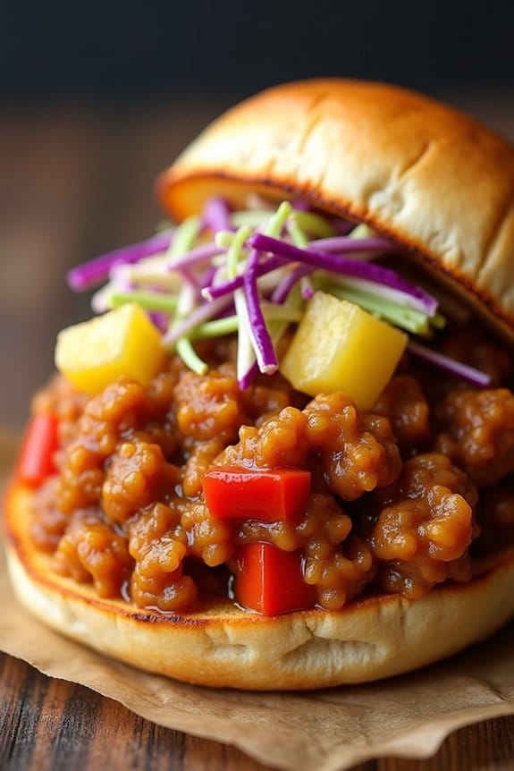 hawaiian chicken sloppy joes
