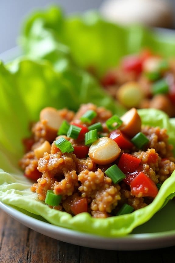 healthy asian chicken wraps