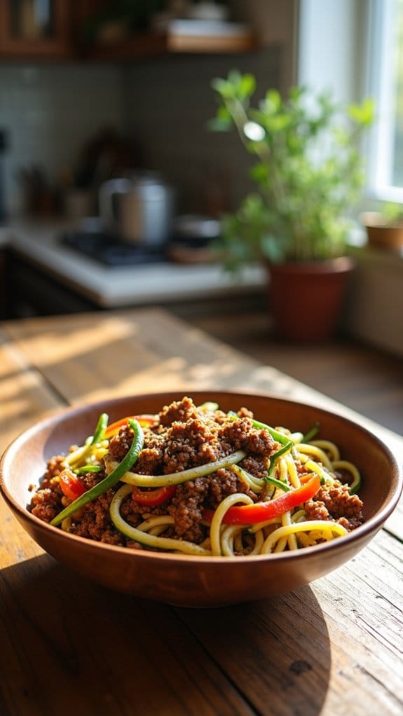 healthy beef zucchini stir fry