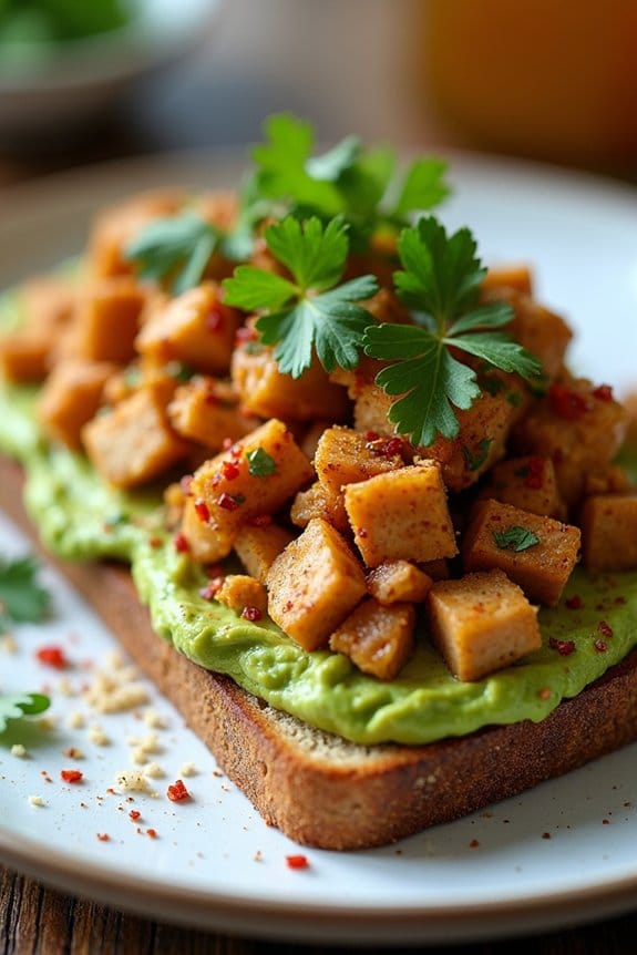 healthy chicken avocado toast