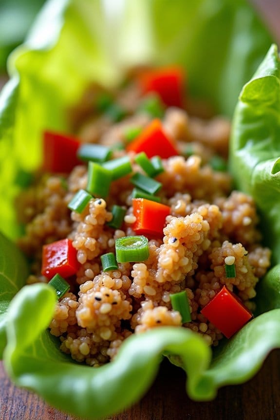 healthy chicken quinoa wraps