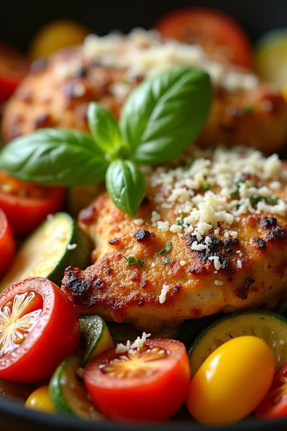 healthy chicken vegetable skillet