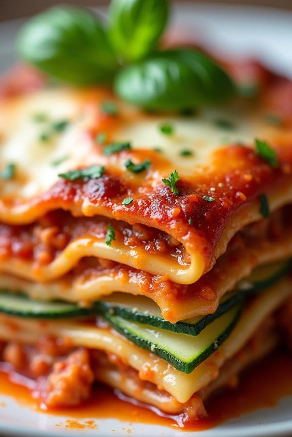 healthy chicken zucchini lasagna