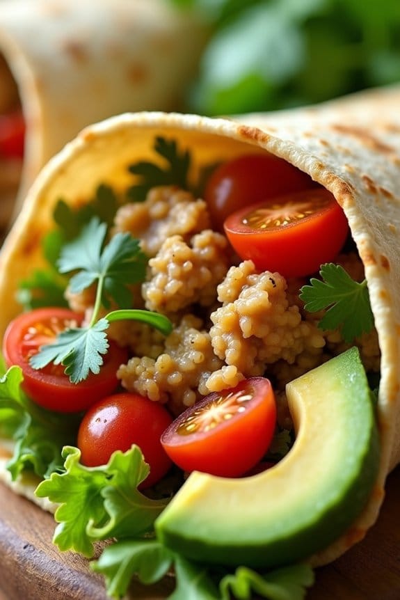 healthy summer chicken wraps