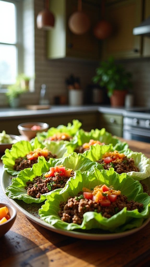 healthy taco lettuce wraps