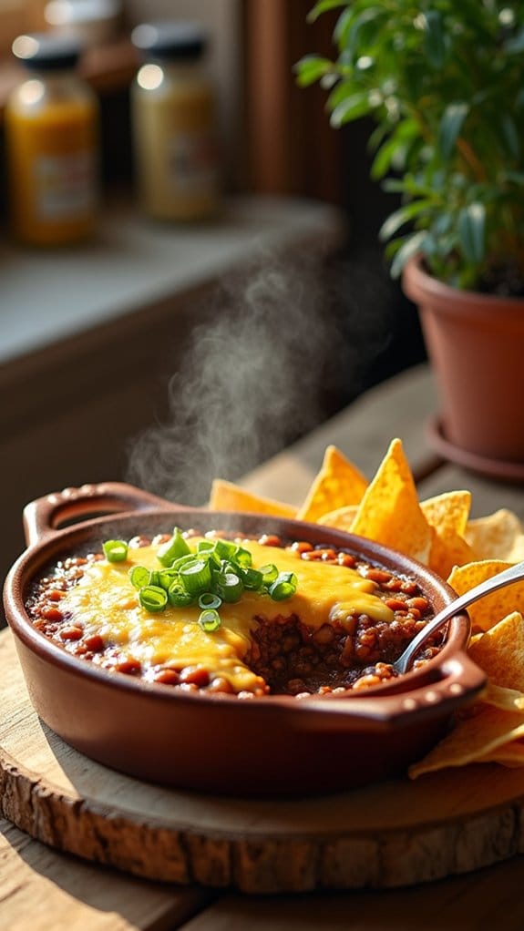 hearty beef bean dip