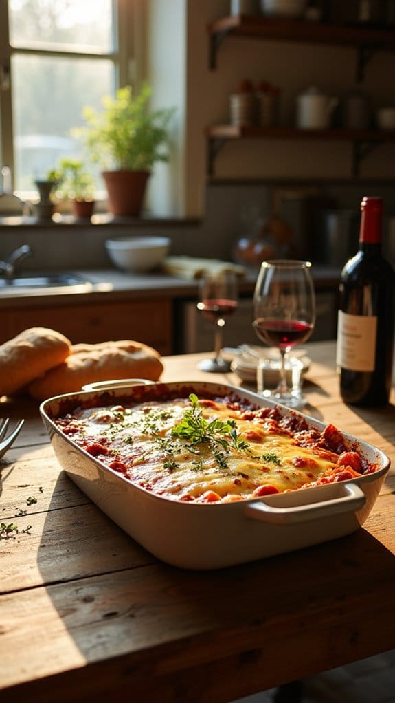 hearty beef mushroom lasagna