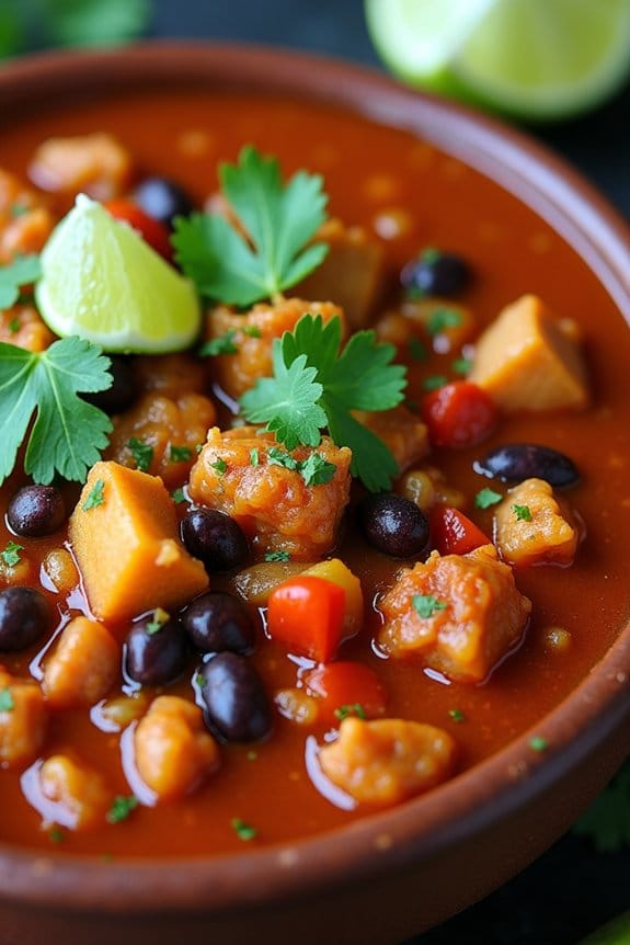 hearty chicken black bean chili