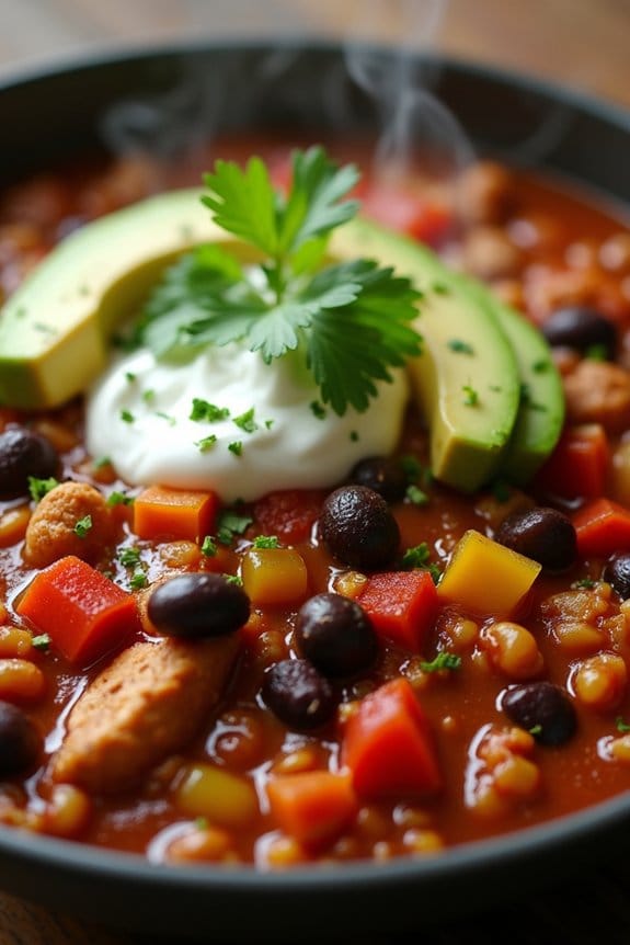 hearty chicken black bean chili