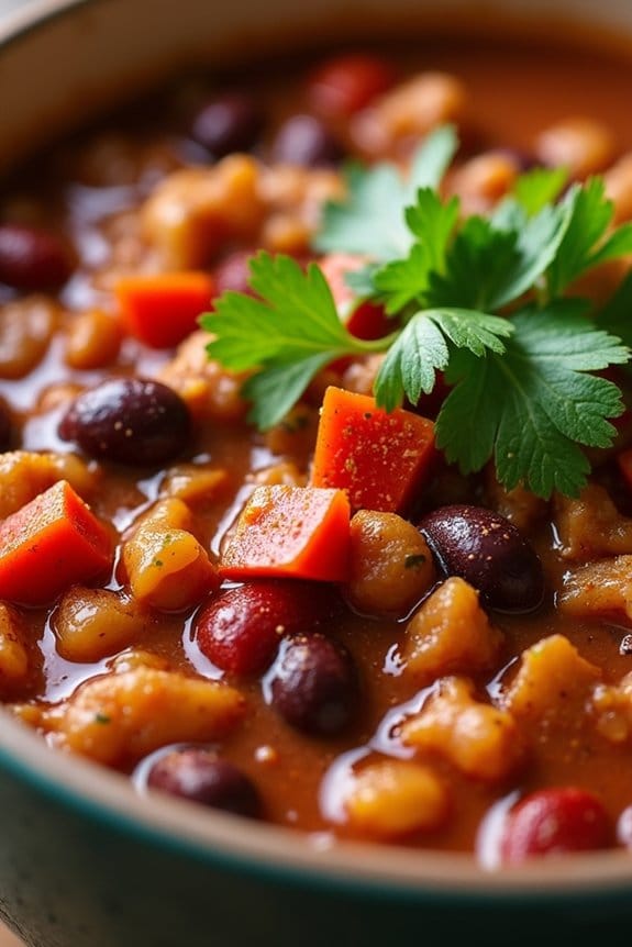 hearty ground chicken chili