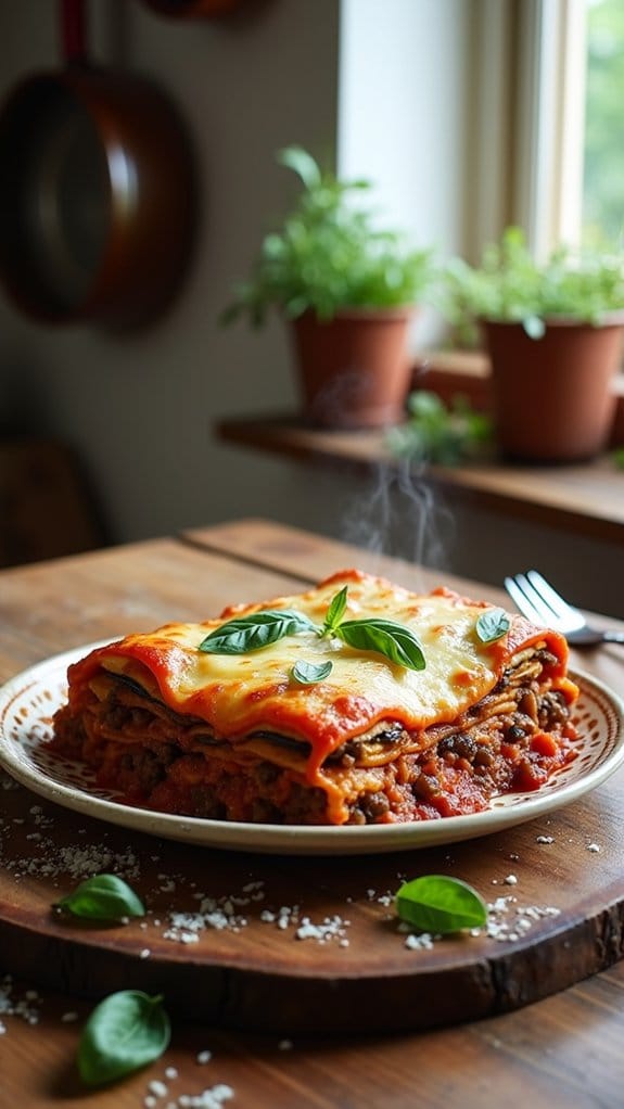 hearty low carb eggplant lasagna