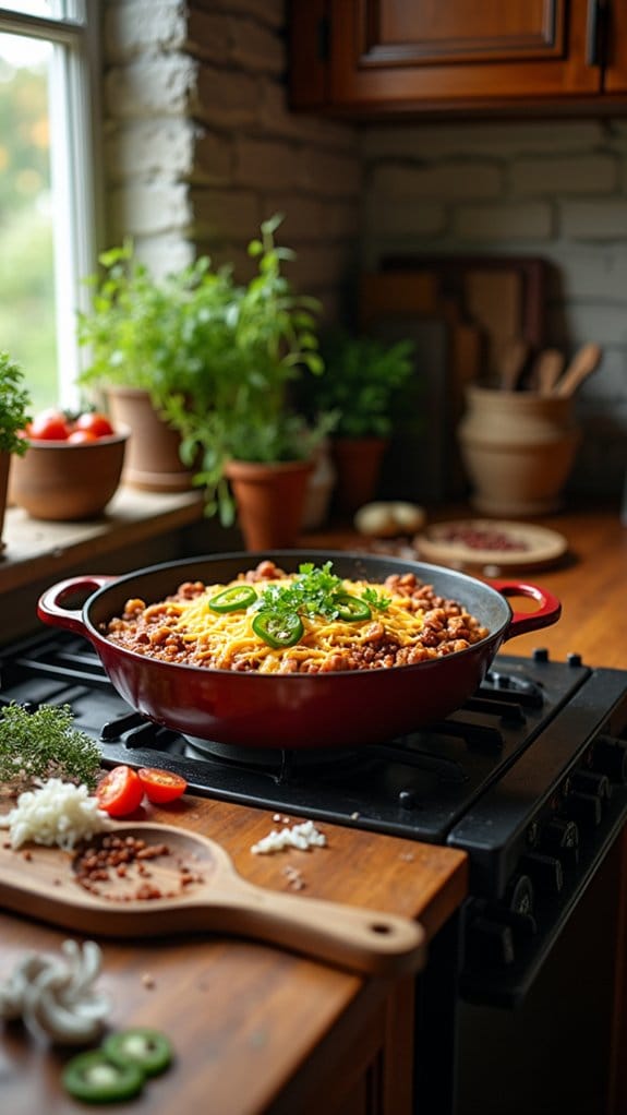 hearty one pan chili mac