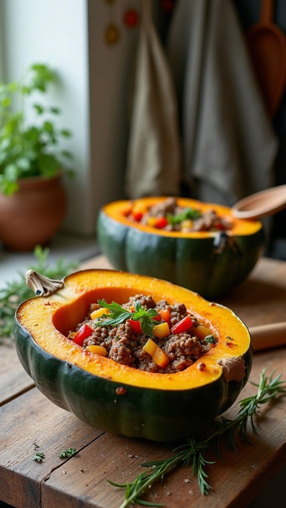 hearty stuffed acorn squash