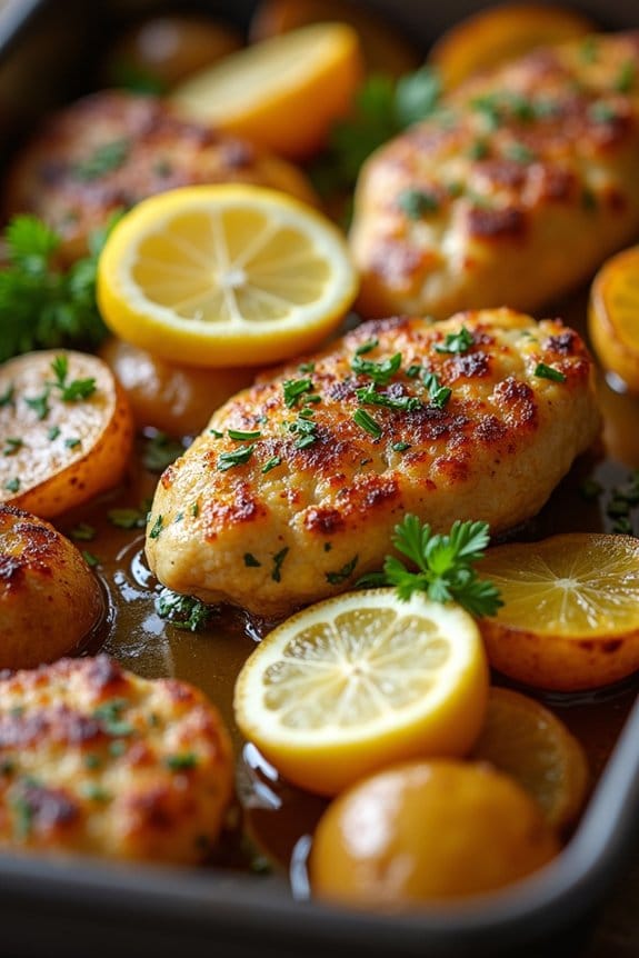 herb roasted chicken and potatoes