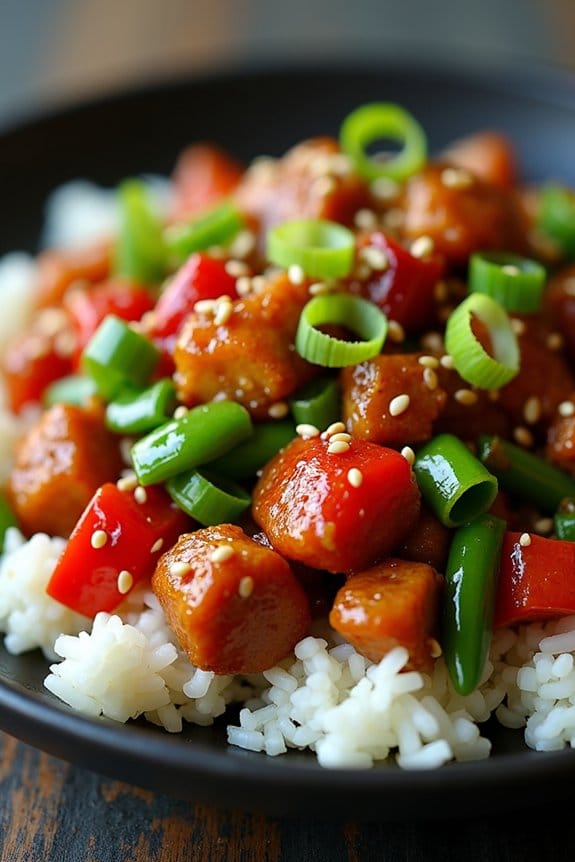 honey garlic chicken skillet