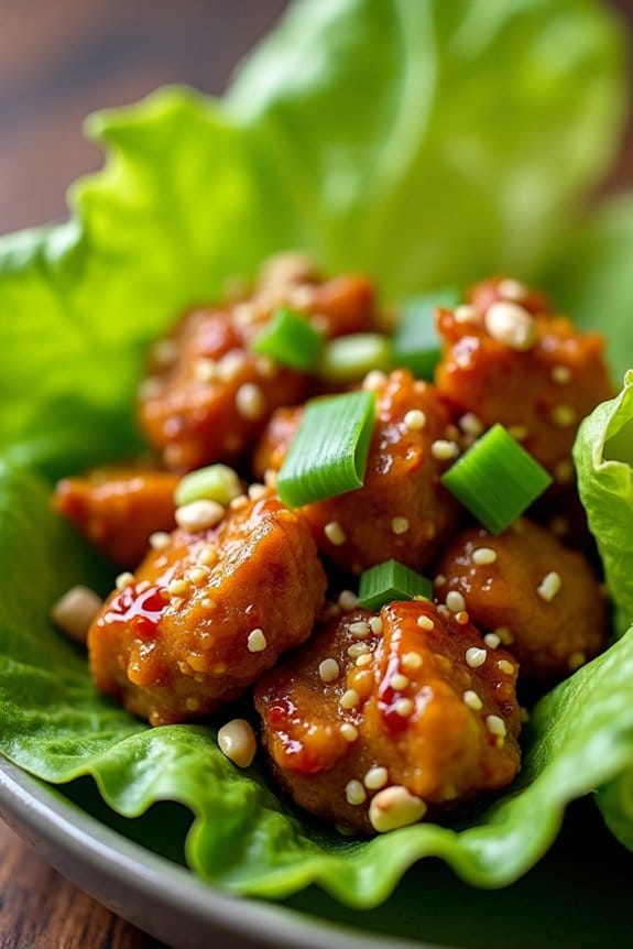 honey garlic chicken wraps