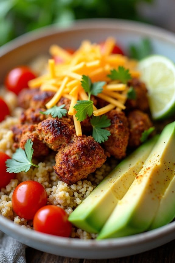 keto chicken taco bowls
