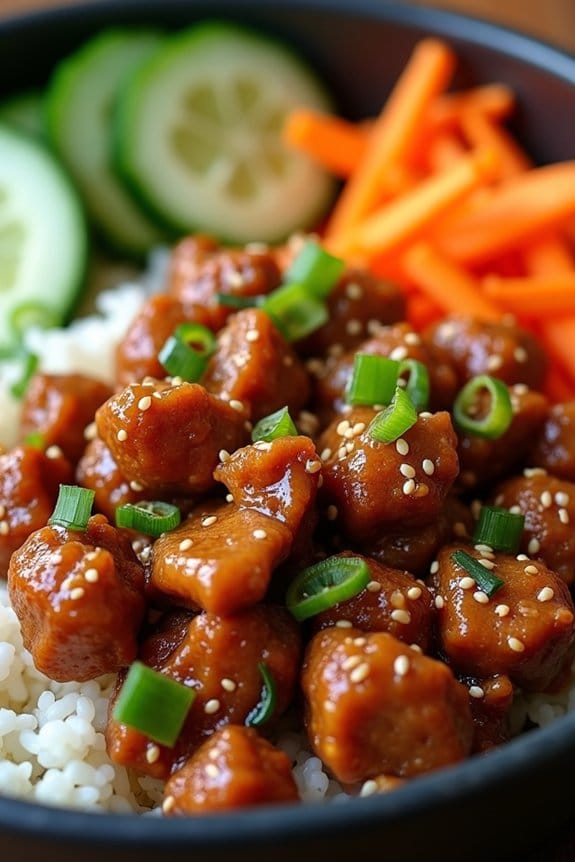korean bbq chicken bowls