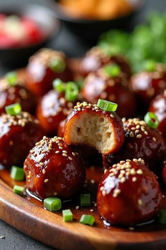 korean bbq chicken meatballs