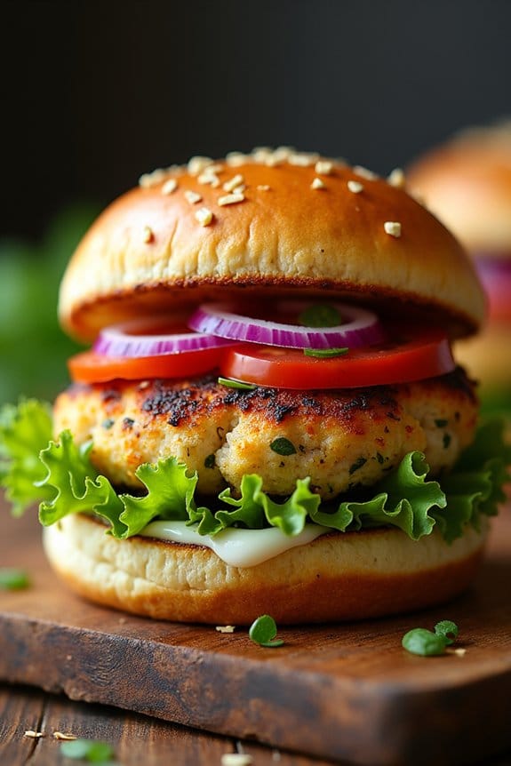 lemon herb chicken burgers