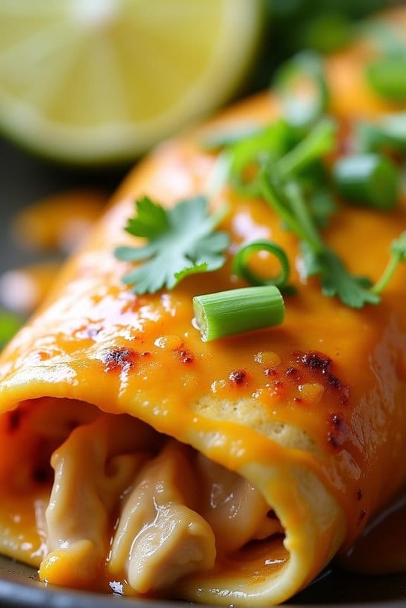 lemon herb chicken enchiladas