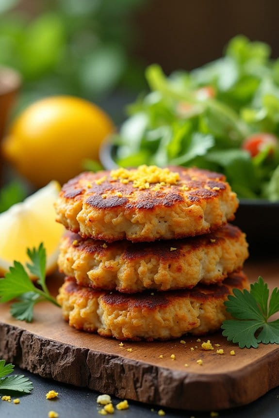 light and flavorful patties