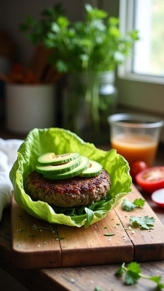 low carb avocado burger delight