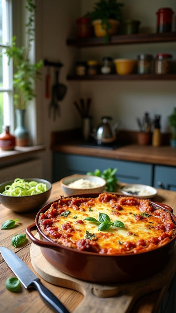 low carb zucchini beef lasagna