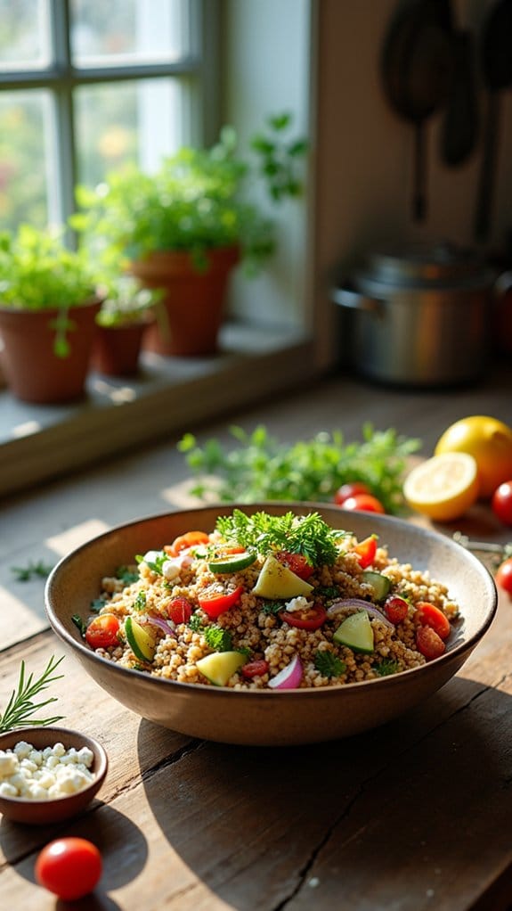 mediterranean beef quinoa salad