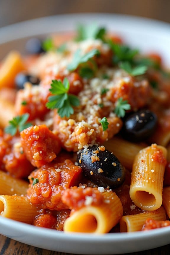 mediterranean chicken olive pasta