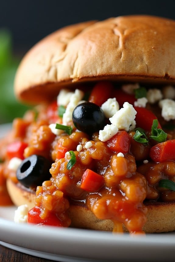 mediterranean chicken sloppy joes