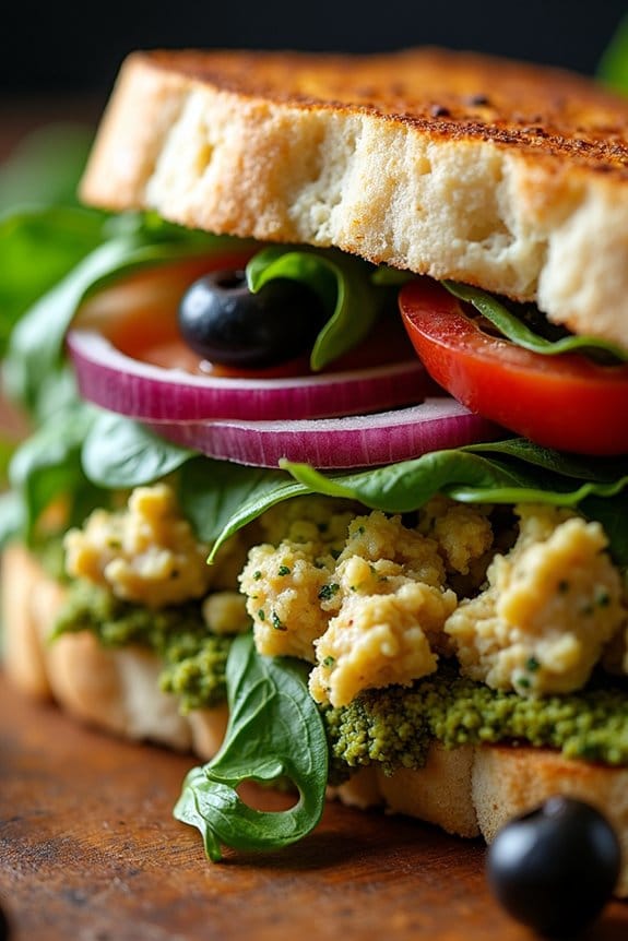 mediterranean pesto chicken sandwich
