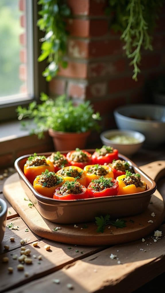 mediterranean stuffed bell peppers