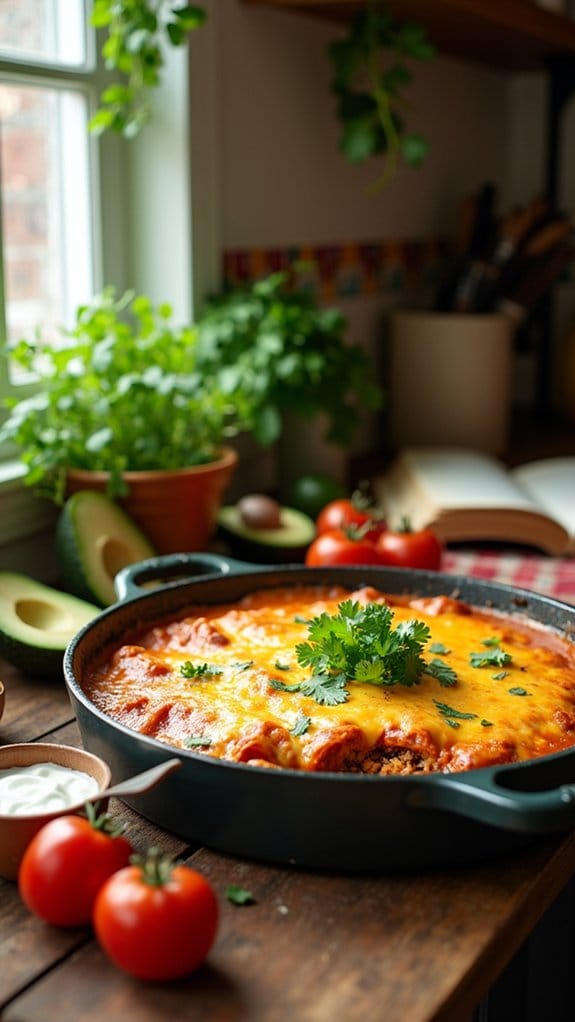 mexican beef enchilada casserole