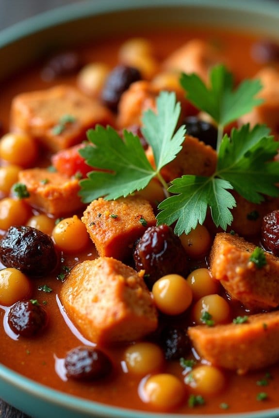 moroccan chicken chickpea stew