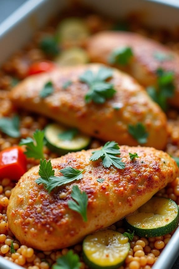 moroccan spiced chicken couscous bake