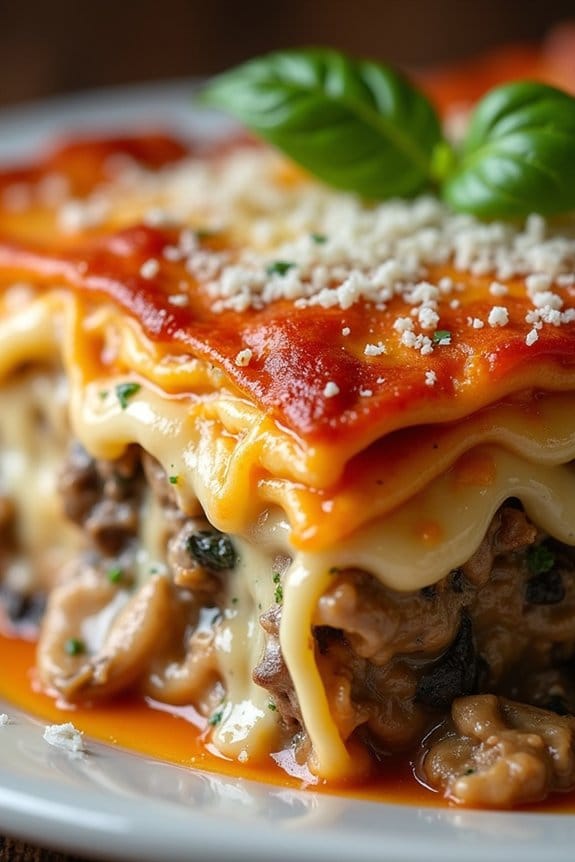 mushroom chicken lasagna recipe