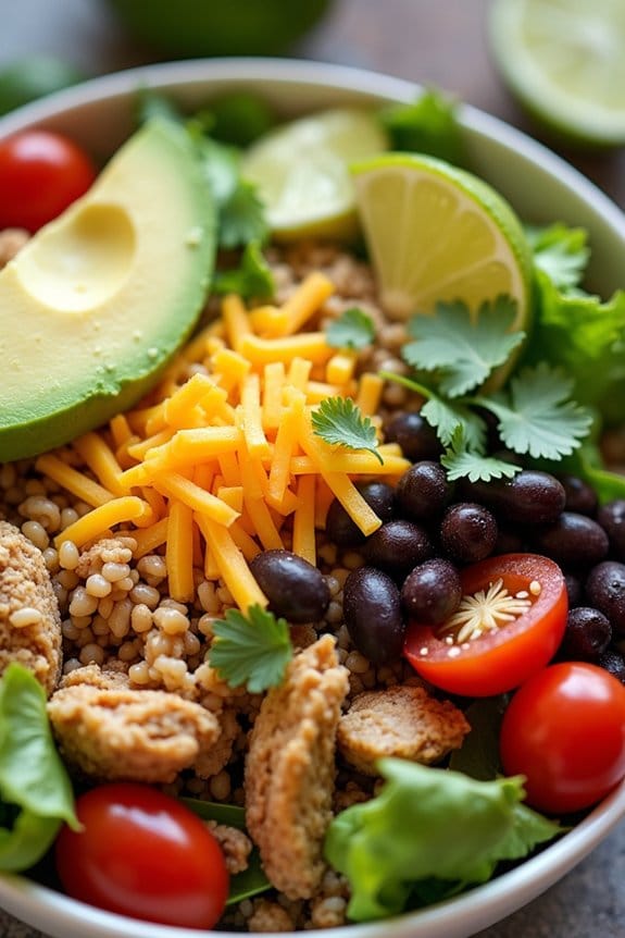 nutritious chicken bean bowls