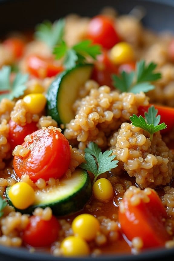 nutritious chicken quinoa skillet
