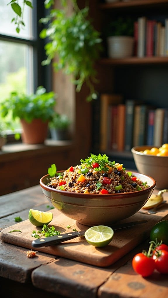 nutritious quinoa beef salad