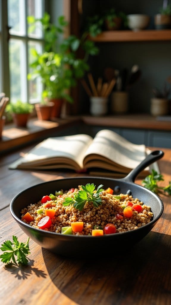 one pan beef and quinoa